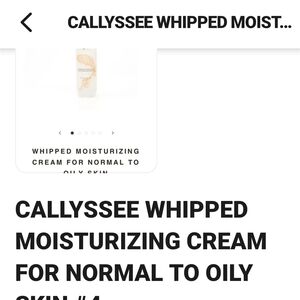 Callyssee Whipped Moisturizing Cream for Normal to Oily Skin - White